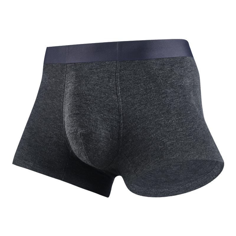 

Premium Seamless Men s Breathable Antibacterial Cotton Boxer Briefs with Warm Brushed Finish 2XL темно-сірий