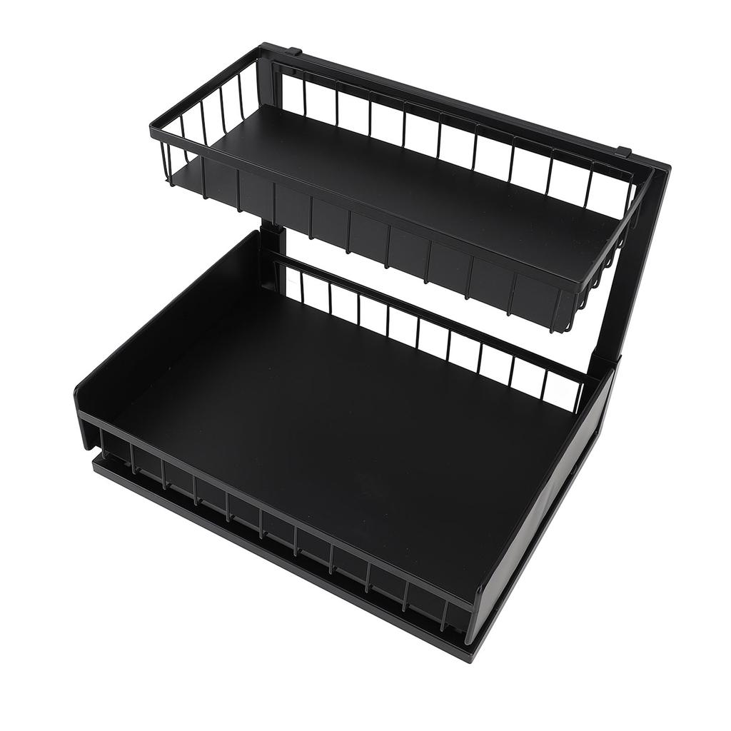 Organizer Pod Zlewozmywak Odłączany Dwuwarstwowy Metalowy Wysuwany Organizer Szafkowy Wysuwana Półka Pod Zlewozmywak
