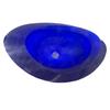 23.6" Bathroom Transparent Resin Counter Top Vessel Sink Lavatory Oval Sky Blue Washbasin