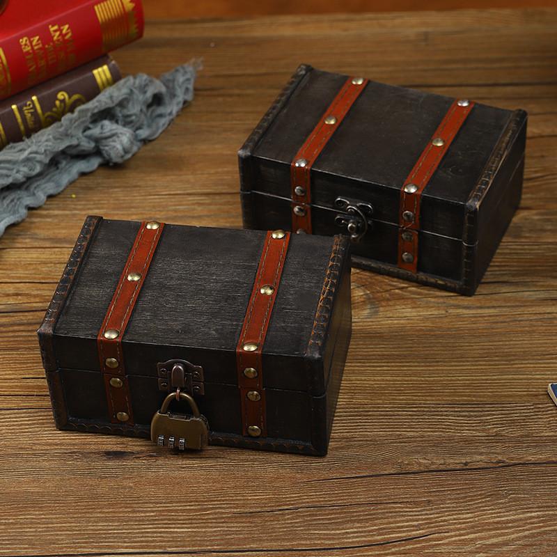 Storage Wooden Retro Box For Jewelry And Accessories With Classic Gift Design