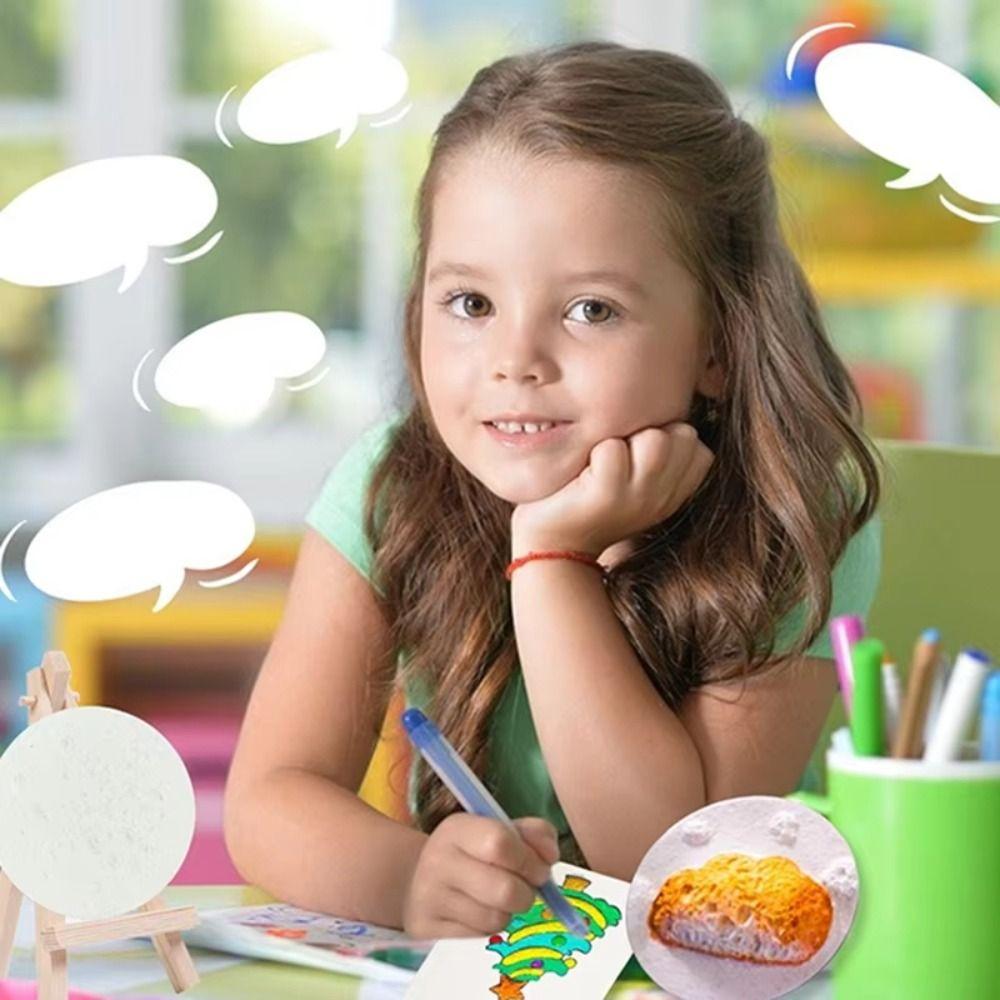 10Pcs Round Shape Drawing Sponge Paper Puffy Texture 3D Round Board Paper  Children Gift