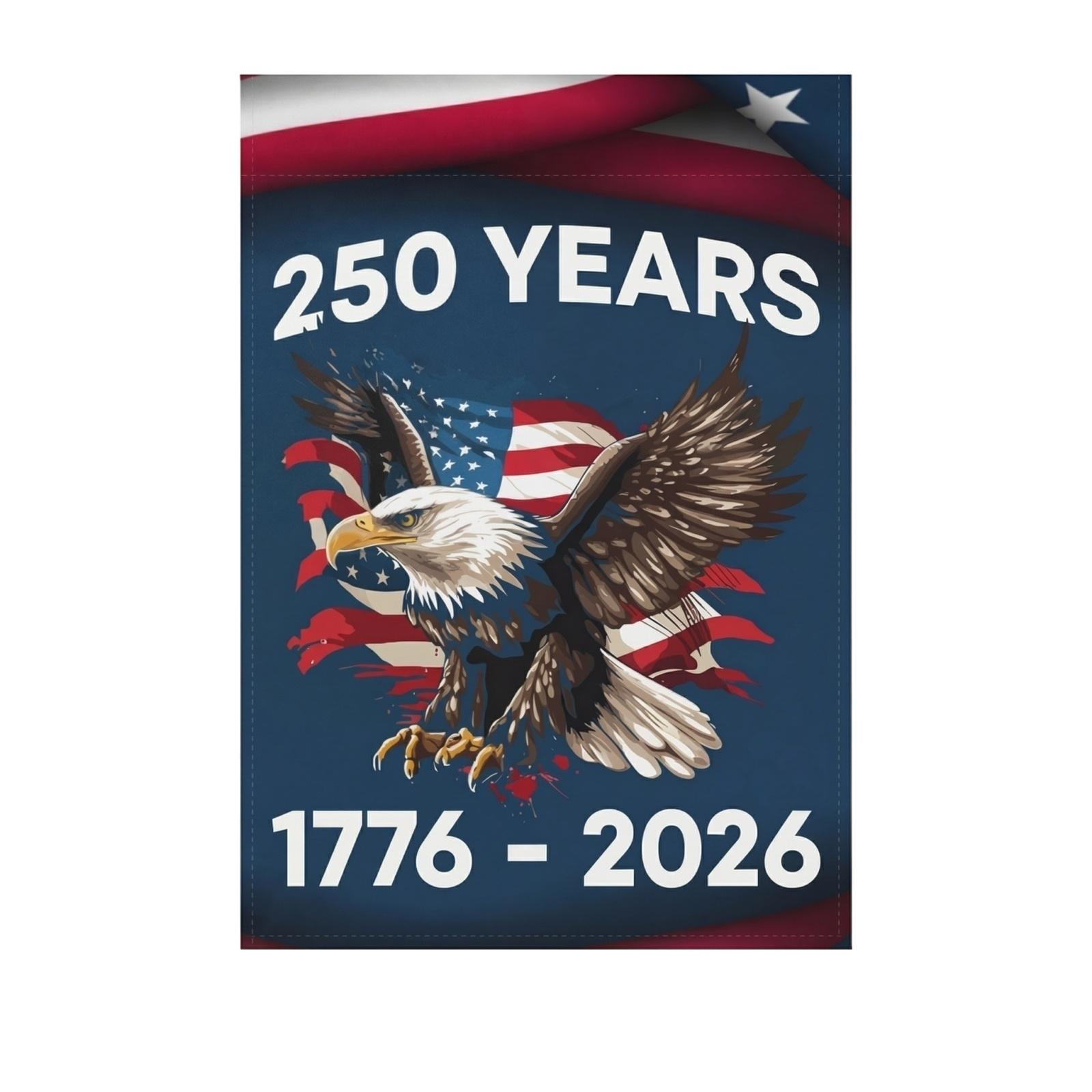 The People 1776-2026 Flag Memorial Day Patriotic 250th Birthday 250 Years United States Indoor Garden Decoration (250 YEARS) One Size