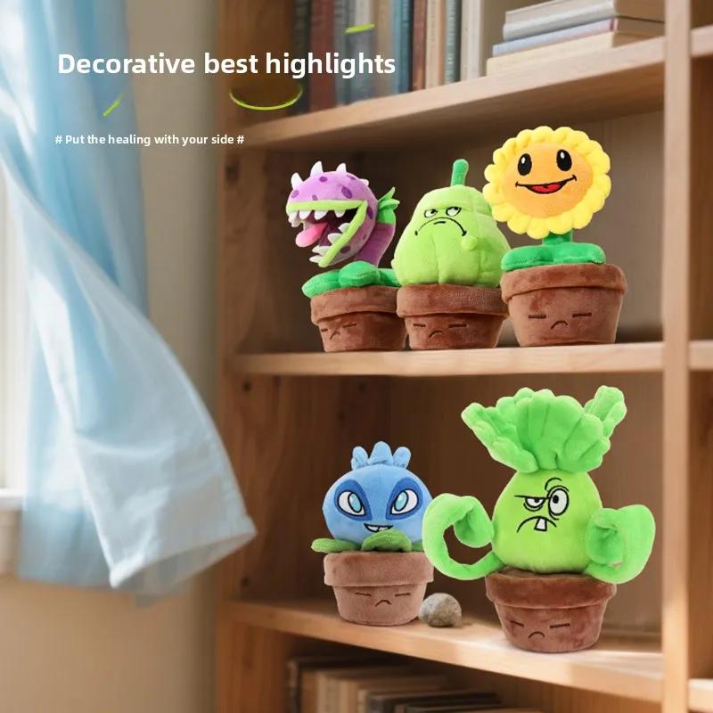 Plants Vs Zombies 2 Sonnenblume Erbsenschießer Topfpflanzen Plüschpuppe Spielzeug Kissen Spielzeug Figuren Weiches Kissen Kinder Geburtstagsgeschenke