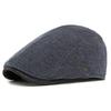 Autumn Winter Velvet Thick Warm Cap Men's Corduroy Beret British Retro Forward Cap Painter Cap