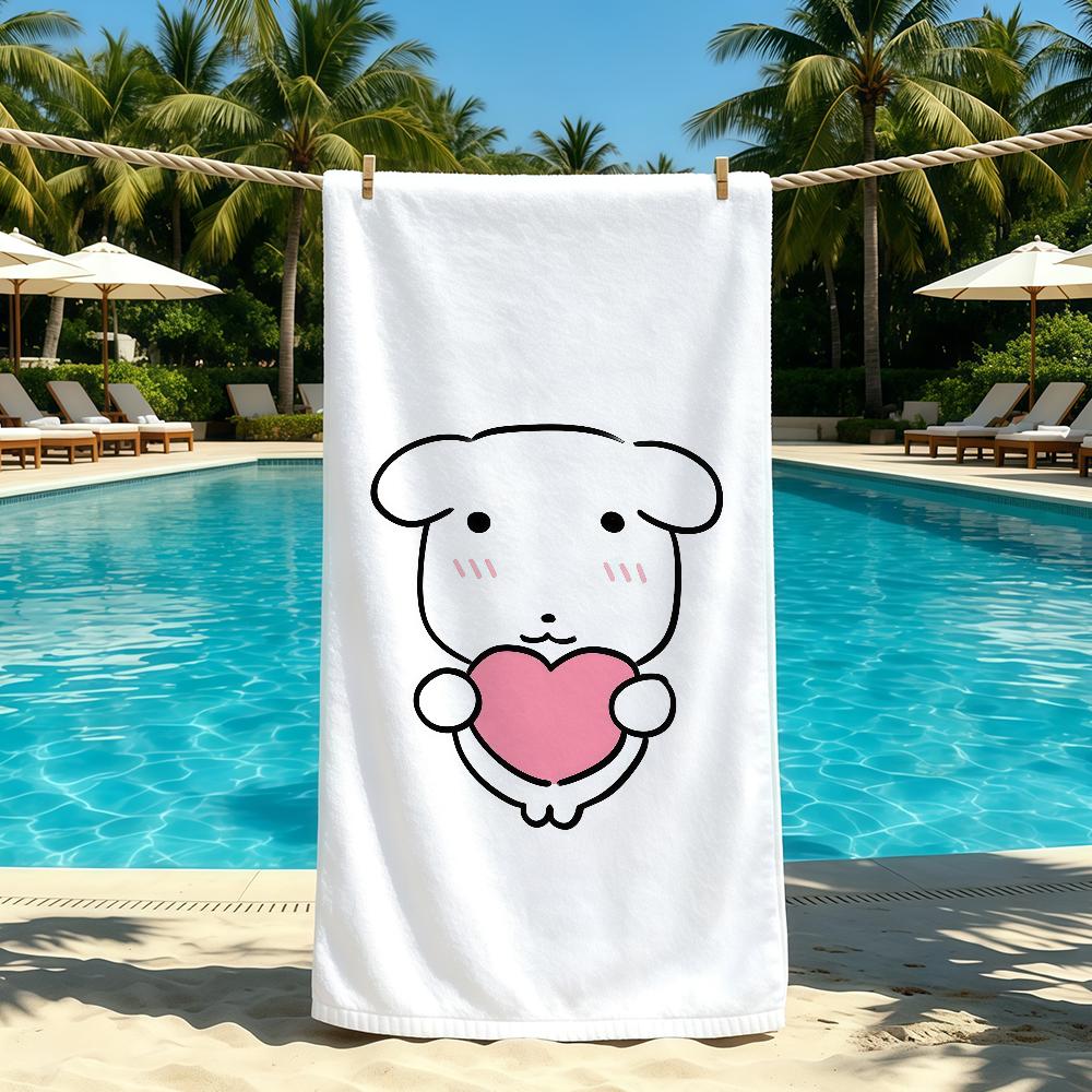 Cute GANADI Anime Towel For Outdoor Camping Beach Towel Super Absorbent Quick-Drying Summer Towel