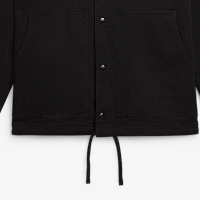 Puma Einfarbige Outdoor-Freizeitjacke mit Polokragen und einreihiger Knopfleiste Herrenjacke Schwarz 626061-01