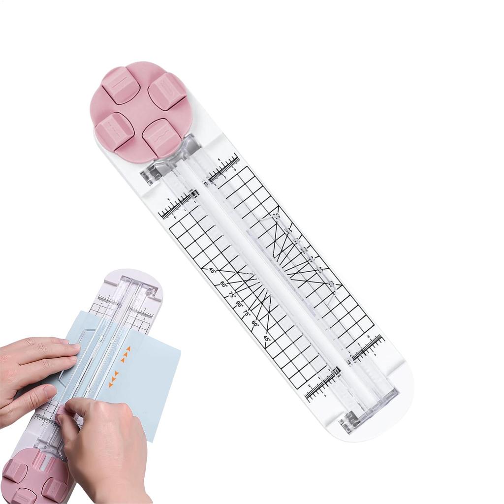 Portable Paper Trimmer 4-in-1 Craft Paper Cutter Multi-Function Scrapbooking Tool For Cutting Paper Photos Scrapbook Postcard