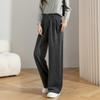 Damen High-Waist Weitbein Freizeithose