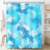 Modern Bathroom Decor: Green Forest River Shower Curtain Set for Bathtub, Waterproof Fabric with Hook Rings Perfect Gift Idea