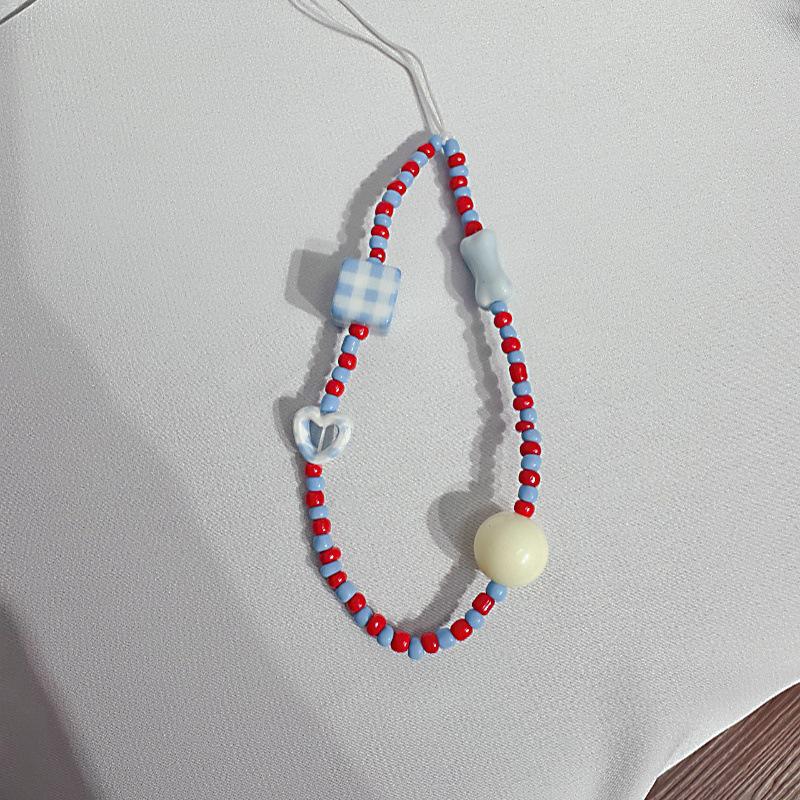 Summer-Colored Beads Phone Lanyard: Vibrant Anti-Lost Chain & Bag Pendant for Girls