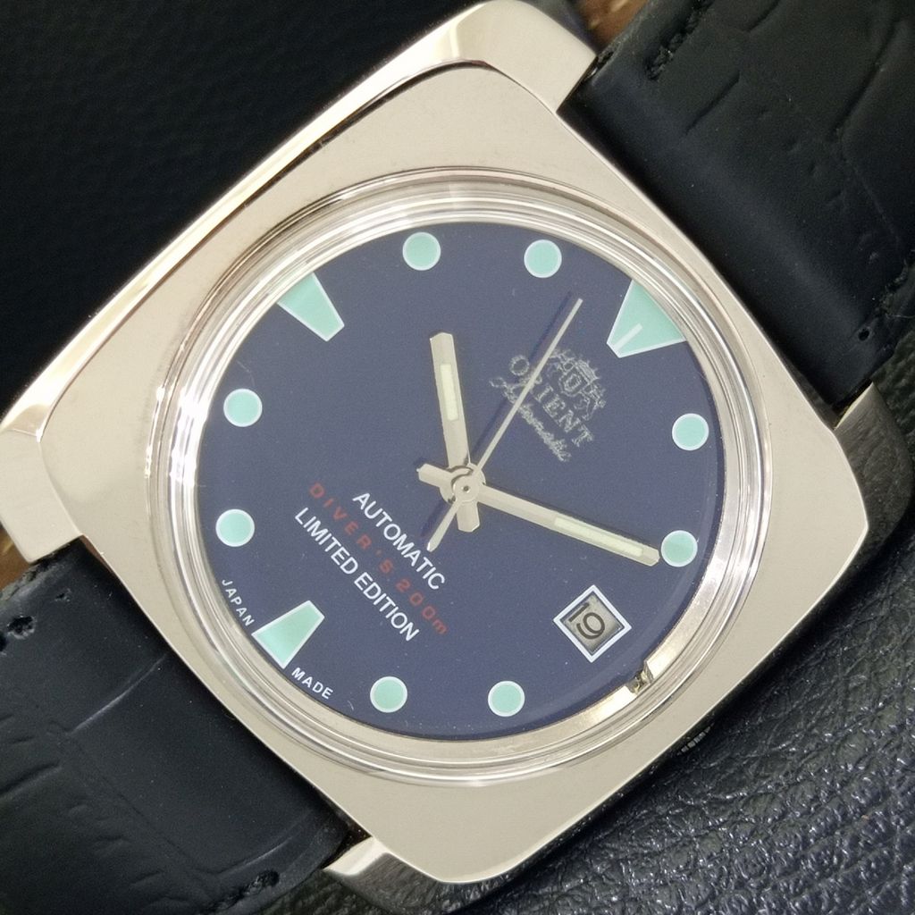 

Б/У ORIENT AUTOMATIC 46941 ЯПОНИЯ МУЖСКИЕ ВИНТАЖНЫЕ ЧАСЫ С СИНИМ ЦИФЕРБЛАТОМ a702235-5 R123-a702235