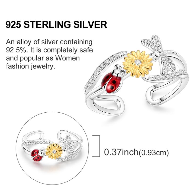 Copper Golden Collection Open Ring Authentic Star Shape Moon Zircon Wedding Anniversary Rings Jewellery Gift Ideal For Women
