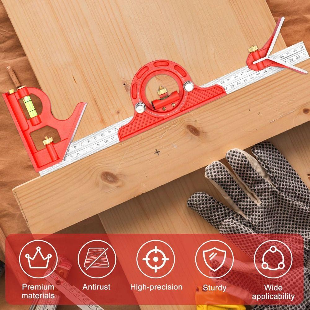 400/600mm Multi Combination Ruler 45° and 90° Angle Angle Protractor Tools Set  Carving