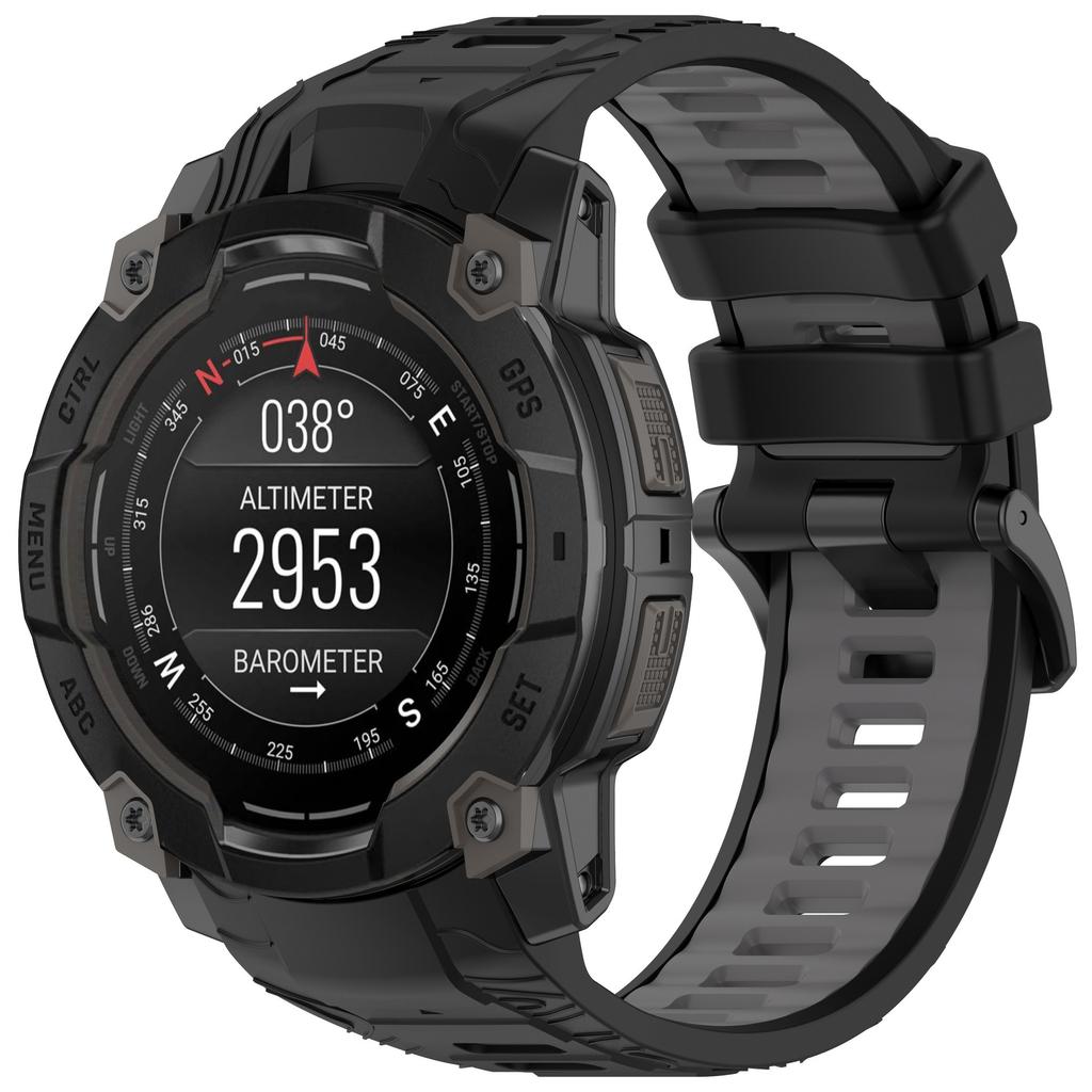 Dvoubarevný silikonový řemínek Pro Garmin Instinct 3 50mm 45mm Oficiální pohodlný náramek Pro Garmin Instinct 3 45mm 50mm pásek