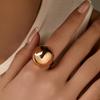 18K Gold Plated Heavy Metal Unisex Ring with High Texture - Eco-Friendly European & American Style