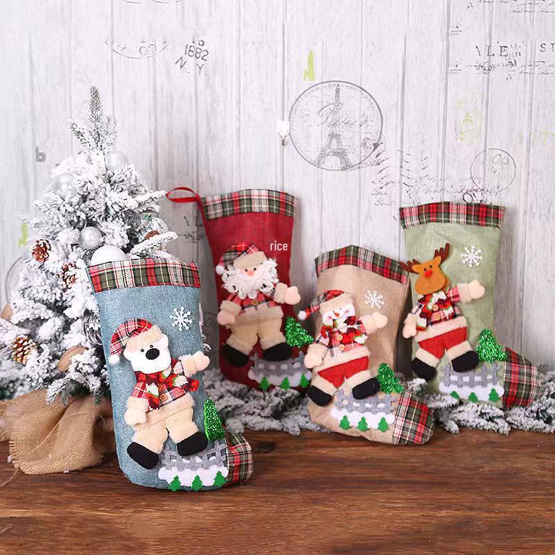 Christmas Stockings and Bedside Gift Bags for Tree Ornaments and Scene Decorations