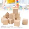 12PCS Uniform Size Wood Cubes Smooth Surface Wooden Cubes Wooden Blocks  DIY Projects