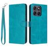 Wallet Case for Moto G67 5G - Leather/PU, Green, With Lanyard