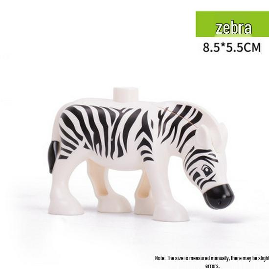 Compatible LEGO Large Building Blocks & Animal Accessories: Dinosaur, Crocodile, Tiger, Giraffe, Chicken, Dog, Cat.