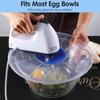 Mixer Splatter Guard, 12" Silicone Mixing Bowl Splatter Cover Fits Most Hand & Stand Mixers (Blue)