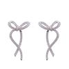 Elegant Bowknot Earrings: Sweet, Fashionable, Long Studs with a Luxurious High-End Feel