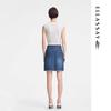 ELLASSAY Women's High-Waist Denim Mini Skirt
