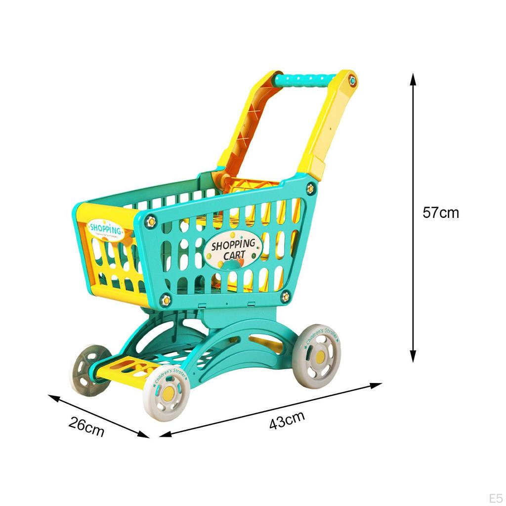 Children's Toy Shopping Cart with Interactive Features