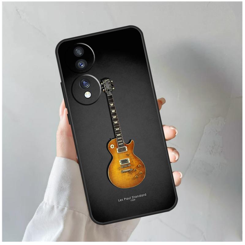 Vintage Music Guitars For Honor Magic 8 Pro 6 7 Lite Case For Honor Win RT 50 70 90 200 400 X8c X8b X9a X9b X9c X9d