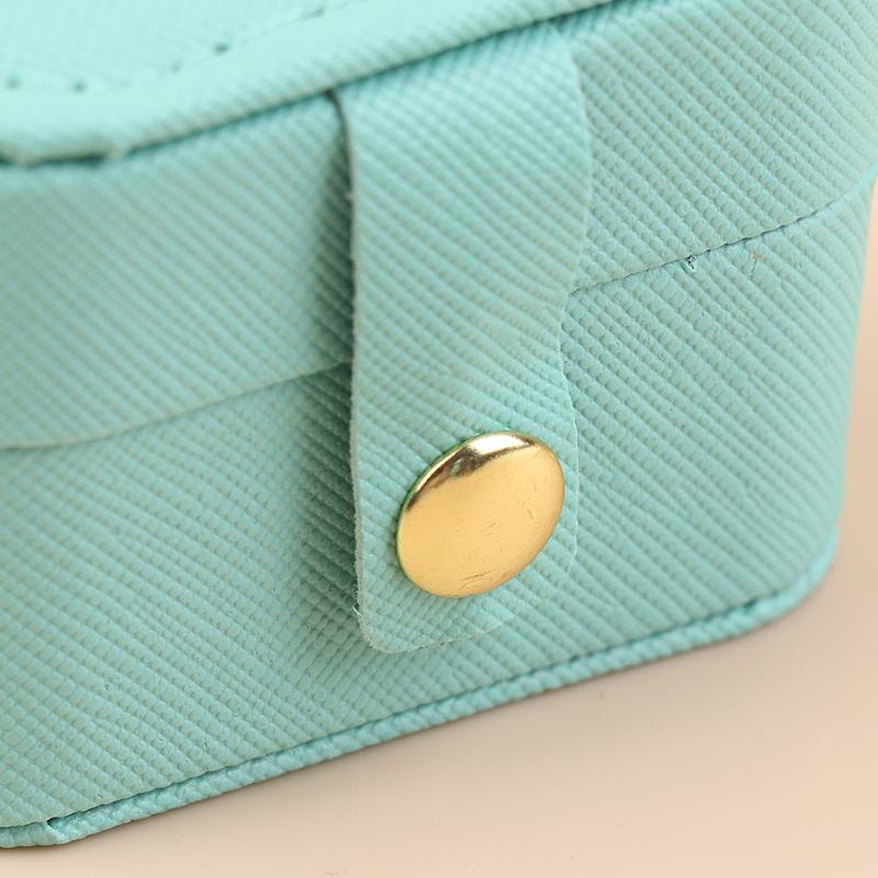 Mini Portable Jewelry Storage Bag Travel Simple Leather Or Velvet Ring Necklace Earrings Storage Box Organizer Display Gift Box