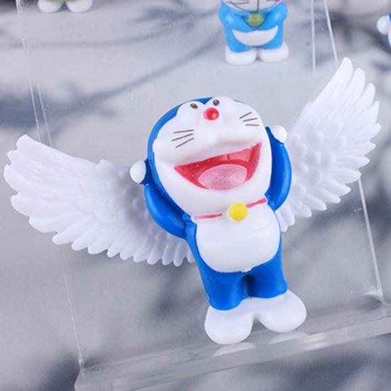 6Pcs/Set Action Figurine Six Styles Colorful Wing Design Anime Doraemon Model Toy for Home