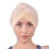 Forehead Cross Women Lace Turban Cap