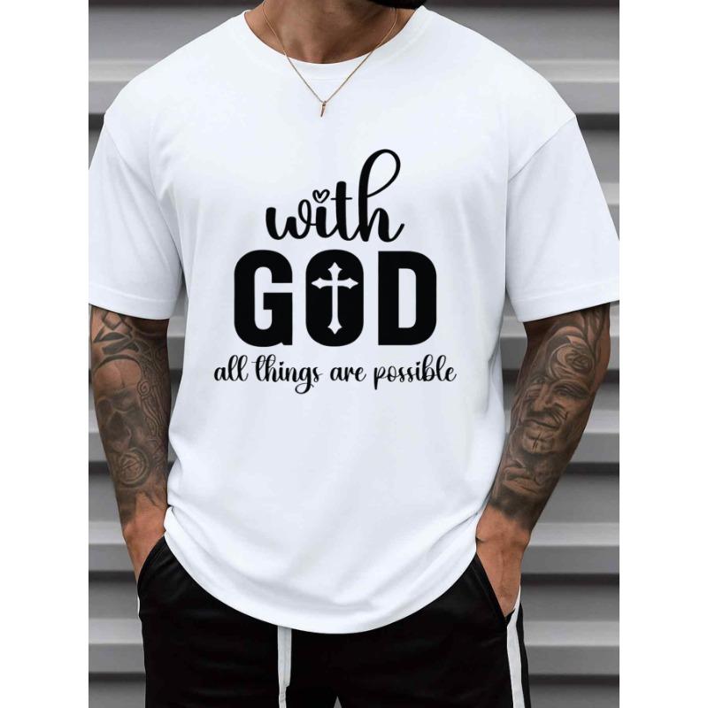 

Европейские размеры Мужская футболка Faith 100% Хлопок Comfort Colors Однотонная С круглым вырезом Короткий рукав с принтом Believe in God Религиозная Повседневная одежда S белый