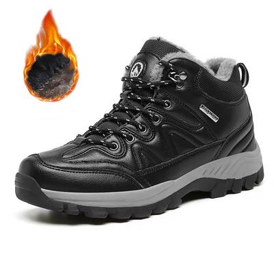 Merk Heren Winter Sneeuwlaarzen Waterdichte Leren Sneakers Super Warme Herenlaarzen Outdoor Heren Wandelschoenen Werkschoenen Maat 38-47