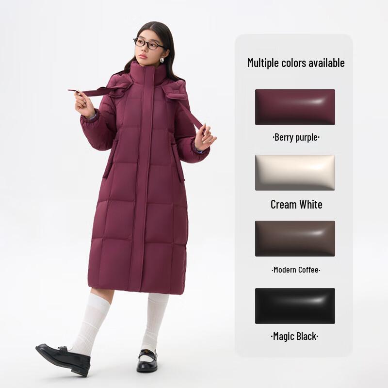 Qiurengang Women's 2025 Winter Hooded Long Down Jacket Y309168Y