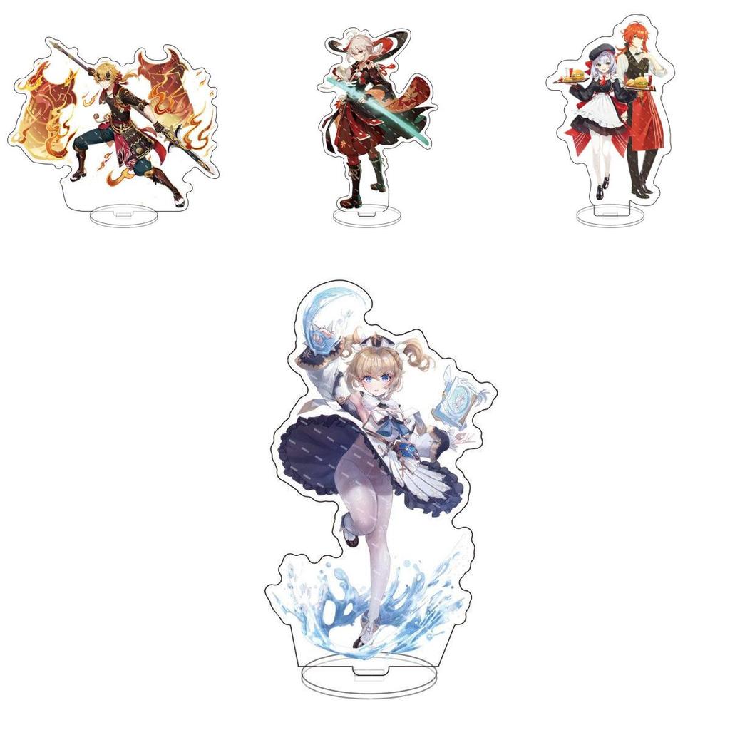 Genshin Impact Acrylic Stand Desktop Decor Exquisite Anime Ornaments Featuring Kazuha Venti Klee Hutao Ganyu Paimon For Collectors