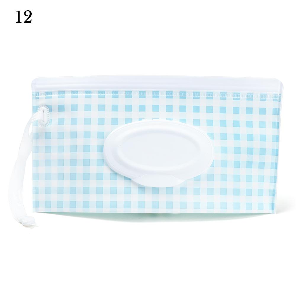 EVA Baby Wet Wipe Pouch Portable Wipes Holder Case Flip Cover Snap-Strap Reusable Refillable Cosmetic Pouch Useful Tissue Box