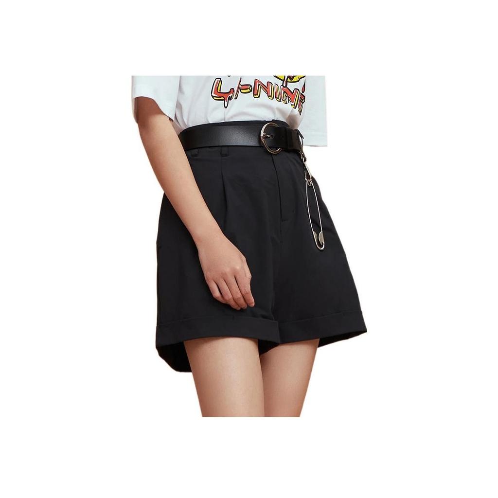 Li-Ning X Disney Mickey Series Loose Sports Shorts Unisex Bottoms Black AKSS120-2