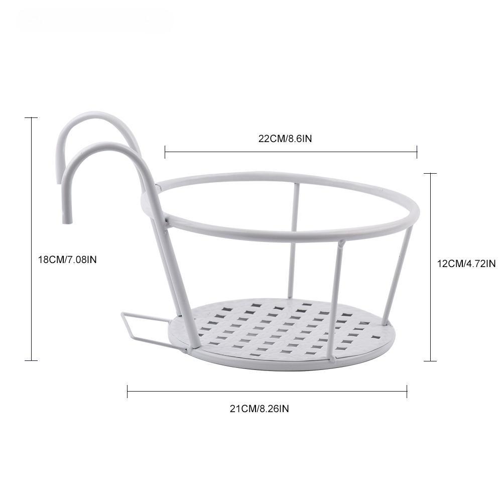 

Подвесная полка для цветов из железной сетки для балкона, Подвесная полка для цветочных горшков на перила и подоконник, Специализированная полка для хранения зелени и суккулентов белый