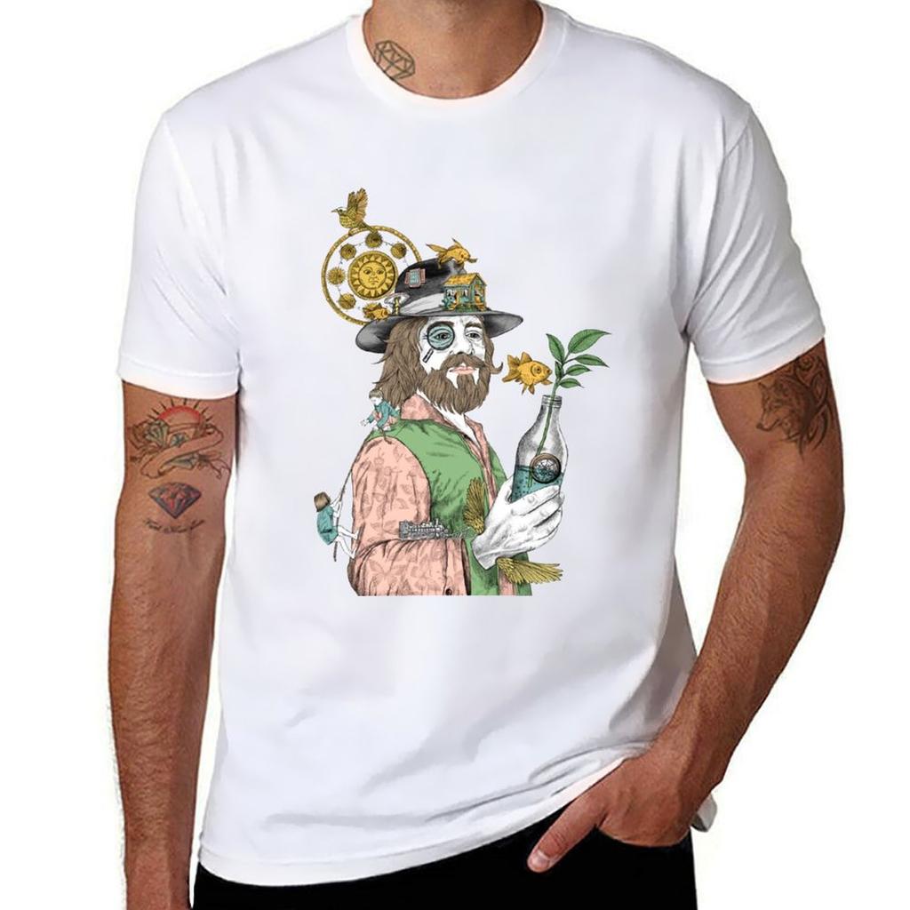 Melquiades - One Hundred Years of Solitude T-Shirt Man T Shirt Cotton Graphic T Shirts for Man T-Shirt