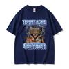 Limited Tummy Ache Survivor Funny Cat Meme T Shirt Unisex Women Vintage High Quality Fashion Tshirts Male Cotton Oversized Tshirt