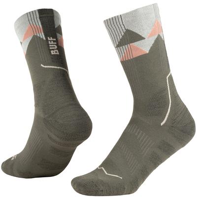 BUFF Thermonet Crew Socks, Unisex Green Socks