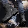 Stivali da Esterno Uomo Stivali Caffè Stivali Neri Impermeabili Antiscivolo Scarponi da Trekking Resistenti all'Usura Trekking nella Giungla Taglia Grande 39-47