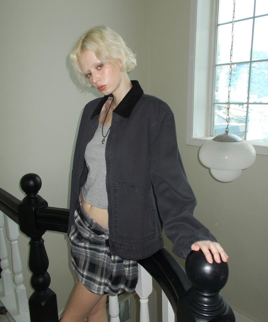 Kyuliti C Check Belted Mini Skirt_Black