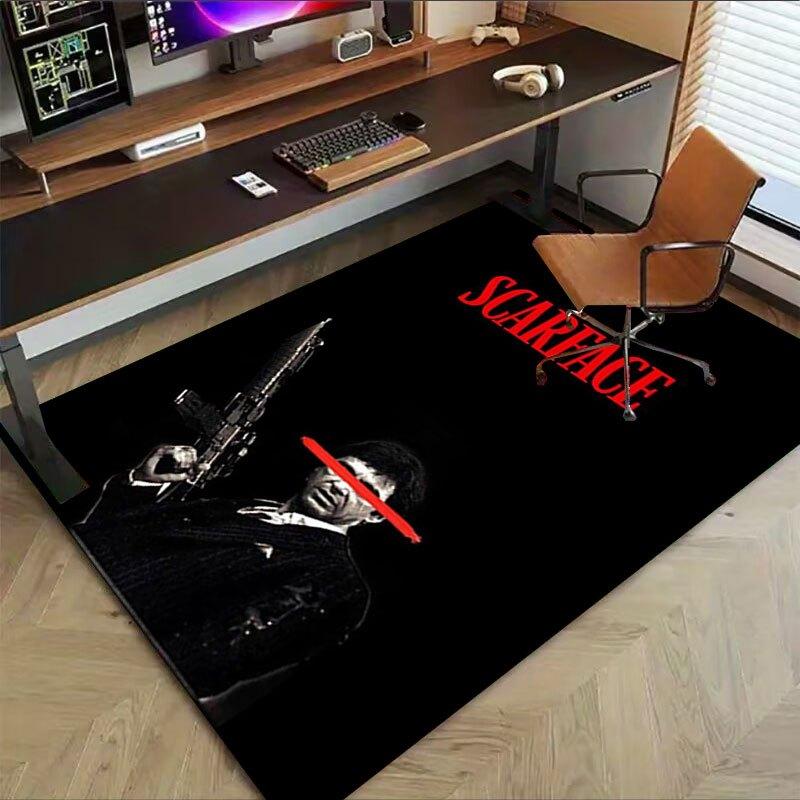 1pc Scarface Office Carpet Chair Mats Soft, Comfortable, All Season,Perfect for Home, Bedroom, or Office Decor, Perfect Gift for