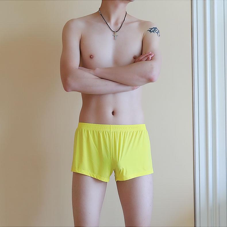 

Мужские дышащие боксеры-брифы из ледяного шелка – Большие размеры, ультратонкие, сексуальные шорты XL жёлтый