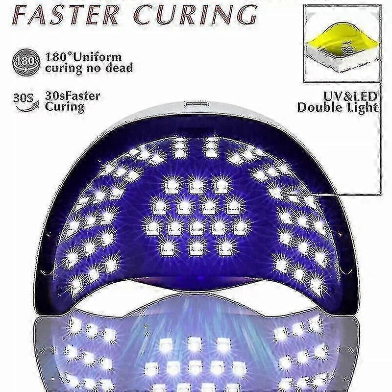 25-26 280w Uv Led Nail Lamp 57 Led 4 Timer Nail Dryer With Motion Sensing Memory Function Removable For All Nail Gel Light Home Salon Guanguan