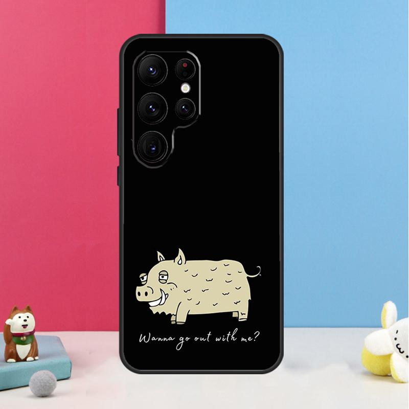 Cute wild boar funny Cartoon Case For Samsung Galaxy S26 S23 Ultra S20 S21 S22 S24 S25 Plus S10 S25 FE Back Cover Shell