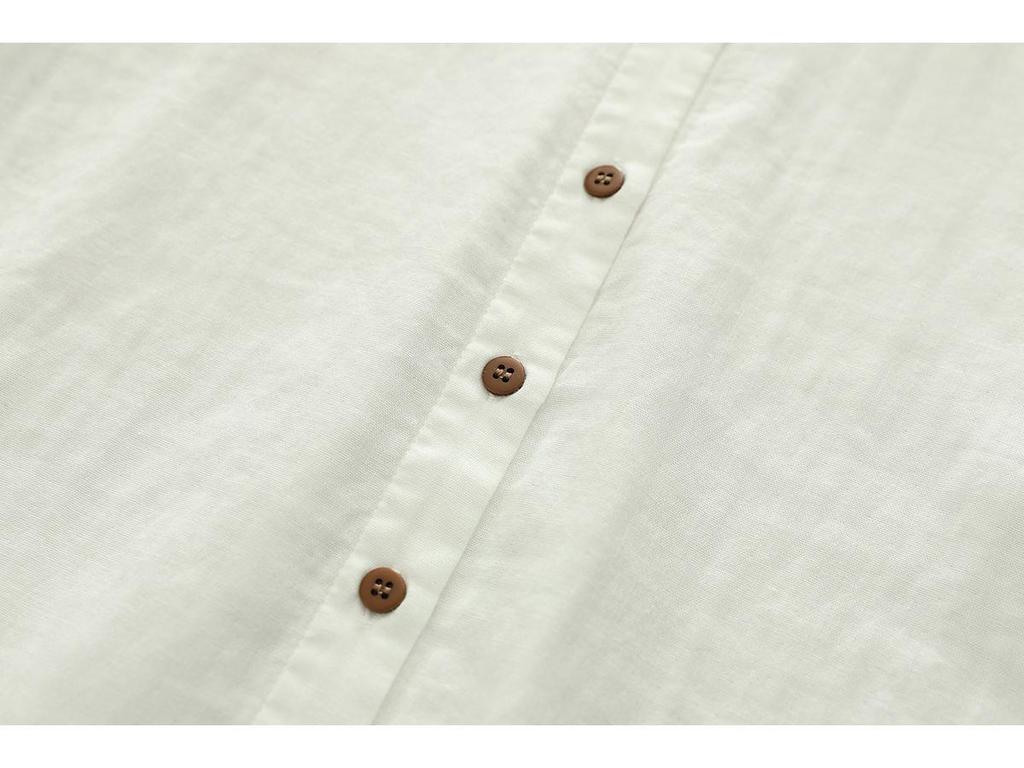 Japanese Style Women's Long Sleeve Lace Collar Shirt: Double Layer Cotton Gauze Loose Blouse
