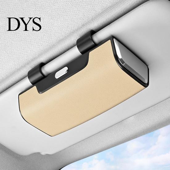 Anti-scratch Car Organizer Storage Box for Sun Visor Shockproof Protective Eyeglasses Case with Soft Velvet Glasses Lining Magnetic Lock Large