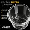 Mini Plastic Fish Feeder with Suction Holder Clear Aquatic Plant Cups Waterweed Nursery Pot Aquarium Decoration Tool